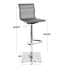 Load image into Gallery viewer, Mirage - Contemporary Adjustable Barstool With Swivel
