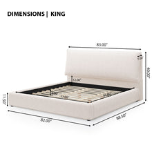 Load image into Gallery viewer, Upholstered Platform Bed Frame With Oversized Plush Pillow Headboard
