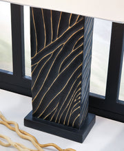 Load image into Gallery viewer, Bartlen - Poly Table Lamp - Black / Gold Finish
