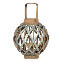 Load image into Gallery viewer, Decorative Lantern With Handle, Wooden Lantern For Indoor Outdoor, Home Garden, Wedding - Silver
