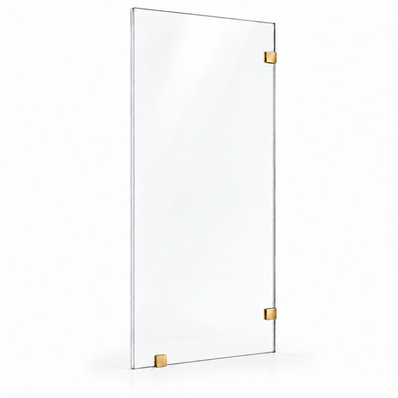 Frameless Bathtub Shower Screen, Reversible Installation