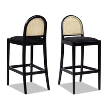 Load image into Gallery viewer, Panama - Curved Back Cane Bar Stool (Set of 2)

