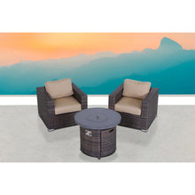 Load image into Gallery viewer, Rattan Patio Set With Comfortable Cushions And Fire Pit
