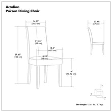 Load image into Gallery viewer, Acadian - Upholstered Parson Dining Chair (Set of 2)
