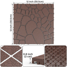 Load image into Gallery viewer, Stone Texture Patio Deck Tiles, Diy Module Interlocking Decking Floor Tiles
