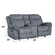 Load image into Gallery viewer, Zubaida - Two Tone Recliner Loveseat With USB Port Console
