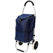Load image into Gallery viewer, Foldable Shopping Trolley With Wheels And Waterproof Bag - Blue
