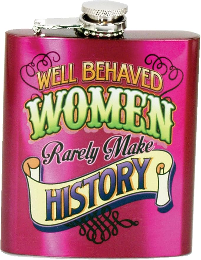 Spoontiques-Well Behaved Women Flask, Fuchsia