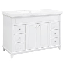Load image into Gallery viewer, Bathroom Vanity With Sink, 6 Soft Close Drawers &amp; Double Doors - White

