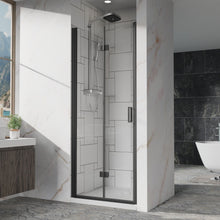 Load image into Gallery viewer, Bifold Frameless Shower Door With Tempered Clear Glass
