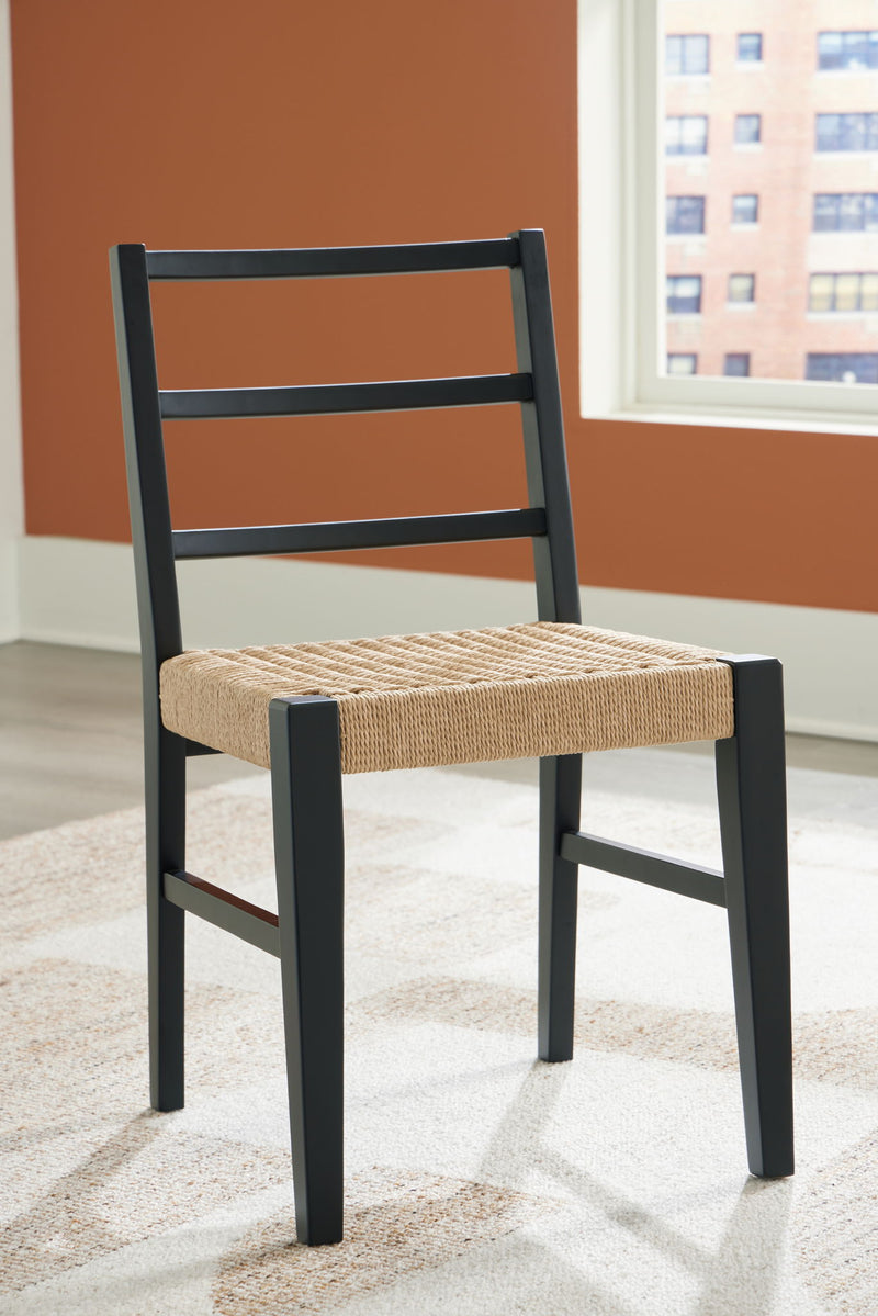 Isanti - Dining Room Side Chair (Set of 2) - Light Brown / Black