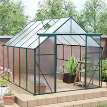 Load image into Gallery viewer, Double Door Polycarbonate house Raised Base And Anchor Aluminum Heavy Duty Walk In houses For Outdoor Backyard In All Season
