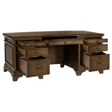 Load image into Gallery viewer, Stigham - 7 Drawer Executive Desk With Lockable File Cabinets - Oak
