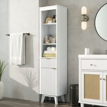 Load image into Gallery viewer, Tall Bathroom Storage Cabinet With Adjustable Shelves And 1 Drawer &amp; Door
