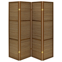 Load image into Gallery viewer, Kenabi - 4 Panel Room Divider Folding Screen - Walnut

