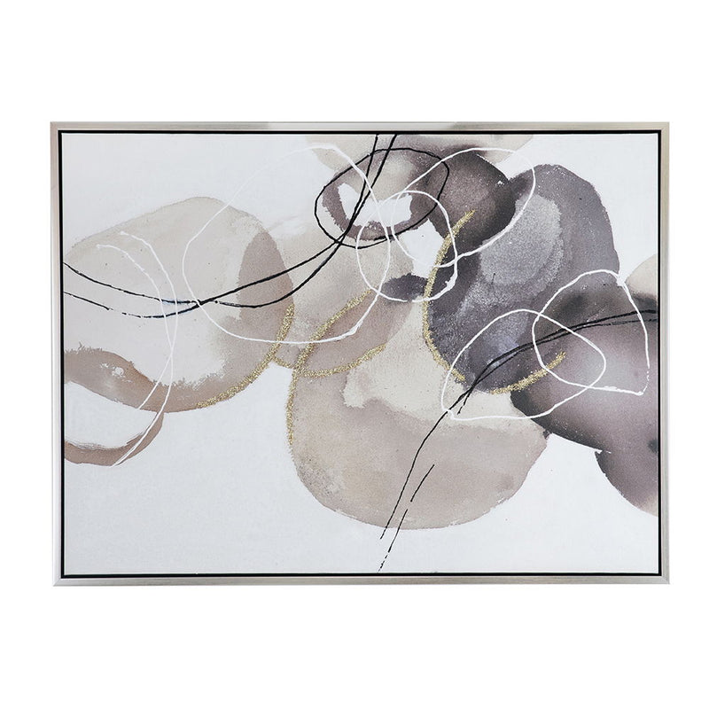 Large Modern Oil Painting, Hand Painted Abstract Watercolor Texture - Multicolor
