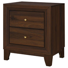 Load image into Gallery viewer, Anza - 2 Drawer Nightstand Bedside Table With Smooth Storage - Walnut
