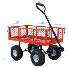 Load image into Gallery viewer, Heavy Duty Steel Garden Cart With Sides
