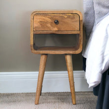 Load image into Gallery viewer, Mini Chestnut Curve Lower Bedside Nifhtstand
