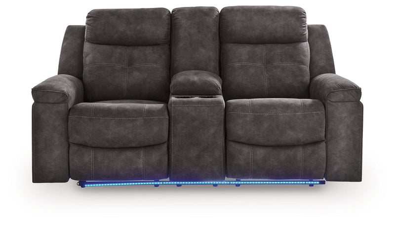Brysonview - Double Reclining Loveseat With Console - Charcoal