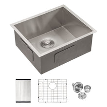 Load image into Gallery viewer, Modern Undermount Stainless Steel Kitchen Sink 16 Gauge, Deep Single Bowl

