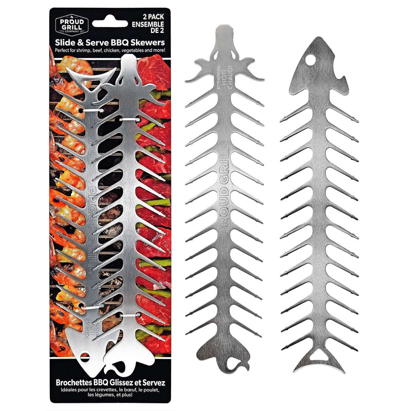 Proud Grill Slide & Serve BBQ Skewers - Set of 2