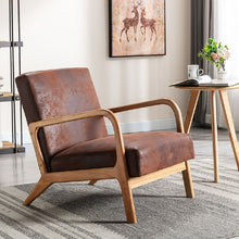 Load image into Gallery viewer, Classic Mid-Century Modern Accent Chairs, Open Framed Armchair With Cushioning

