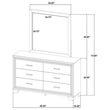 Load image into Gallery viewer, Funston - 6 Drawer Dresser With Mirror - Brown Oak
