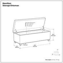 Load image into Gallery viewer, Hamilton - Upholstered Storage Ottoman
