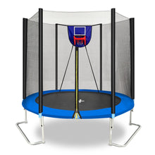 Load image into Gallery viewer, Yc 8Ft Trampoline Outer Net With Soft Basketball Board, Ball And Inflator - Blue

