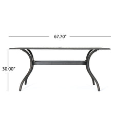 Load image into Gallery viewer, Enchantia - Outdoor Rectangular Dining Table With Weave Tabletop And Flared Legs - Copper
