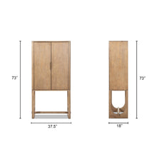 Load image into Gallery viewer, Nolan - Bar Cabinet With Wine Storage - Brown
