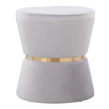 Load image into Gallery viewer, Gemma - Contemporary / Glam Ottoman - Silver / Gold
