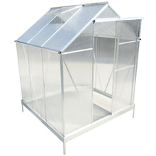 Load image into Gallery viewer, Polycarbonate house, Heavy Duty Outdoor Aluminum Walk-In House Kit With Rain Gutter, Vent And Door For Backyard Garden
