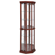 Load image into Gallery viewer, Jacob - 6 Shelf Curio Display Cabinet - Red / Brown
