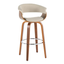 Load image into Gallery viewer, Vintage Mod - Mid Century Modern Fixed Height Barstool With Swivel With Round Footrest (Set of 2)
