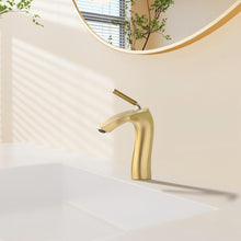 Load image into Gallery viewer, Contemporary Single Handle Lavatory Basin Sink Faucet Brass
