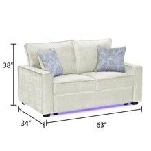 Load image into Gallery viewer, Rita - Loveseat, LED Base Lighting, Cushions And 2 Accent Pillows
