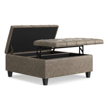 Load image into Gallery viewer, Harrison - Square Coffee Table Ottoman - Brown
