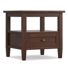 Load image into Gallery viewer, Warm Shaker - End Table With Smooth Drawer Storage - Brown
