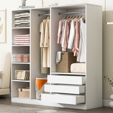 Load image into Gallery viewer, Doorless Storage Wardrobe For Dedroom With Shelves And 3 Drawers
