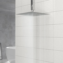 Load image into Gallery viewer, Modern 10" Square Rainfall Shower Head &amp; Stainless Steel Wall Or Ceiling Mount Luxury Spa Shower Panel

