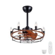Load image into Gallery viewer, Modern Farmhouse Ceiling Fan, Adjustable Hanging
