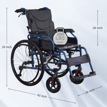 Load image into Gallery viewer, Premium Foldable Transport Wheelchair For Adults
