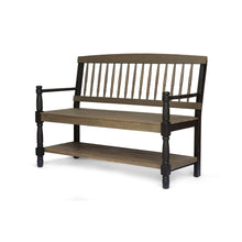 Load image into Gallery viewer, Slatted Bench With Built In Shelf
