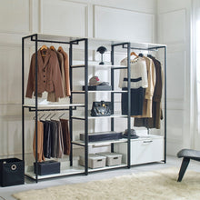 Load image into Gallery viewer, Fiona - Freestanding Walk-In Closet System - White - Wood
