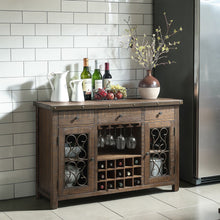 Load image into Gallery viewer, Raphaela - Server With Cup Holder &amp; Wine Rack - Cherry
