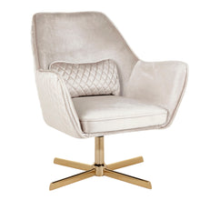 Load image into Gallery viewer, Diana - Contemporary Lounge Chair - Gold / Cream
