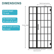 Load image into Gallery viewer, Frameless Pivot Shower Door With Pattern Glass, Open Entry Design
