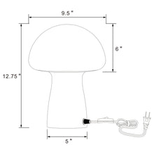 Load image into Gallery viewer, Jonah - Mushroom Shaped Glass Table Lamp - White
